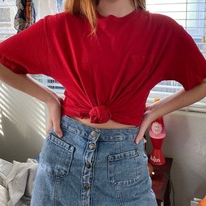 Cute oversized brandy Melville dark red top!!